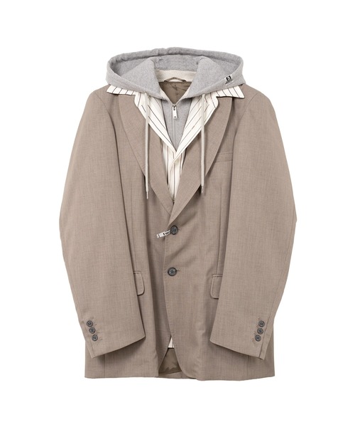 Maison MIHARA YASUHIRO(メゾンミハラヤスヒロ)の「Triple Layered Jacket(テーラードジャケット・レディース・ベージュ・38)」の1枚目の写真