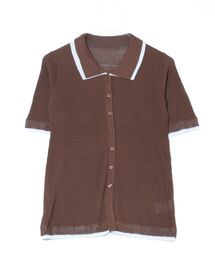 49AV. 麻 リネン ブラウン 薄手 カーディガン セーター