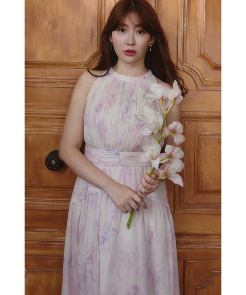 【美品】herlipto Lauris Chiffon Long Dress Ｓ Lauris Chiffon Long Dress（ワンピース）｜Her lip to（ハー