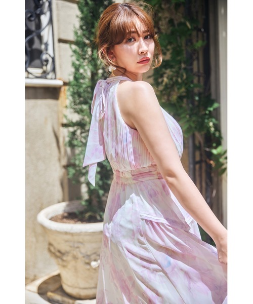 Her lip to Lauris Chiffon Long DressレモンS 8月上旬発送】【honey lemon】Lauris Chiffon Long Dress