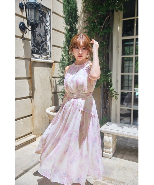 【美品】herlipto Lauris Chiffon Long Dress Ｓ Lauris Chiffon Long Dress（ワンピース）｜Her lip to（ハー