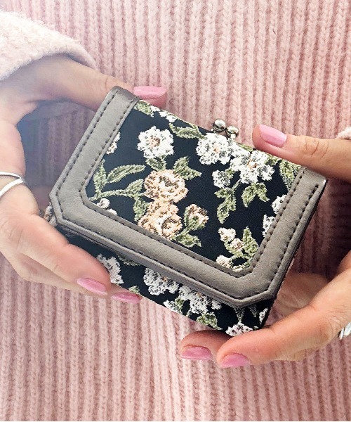 Casselini（キャセリーニ）の「Casselini(キャセリーニ)ジャガードウォレット（財布・レディース・サックスブルー/オレンジ/ブラック/ベージュ/グレー/ピンク・FREE）」の11枚目の写真