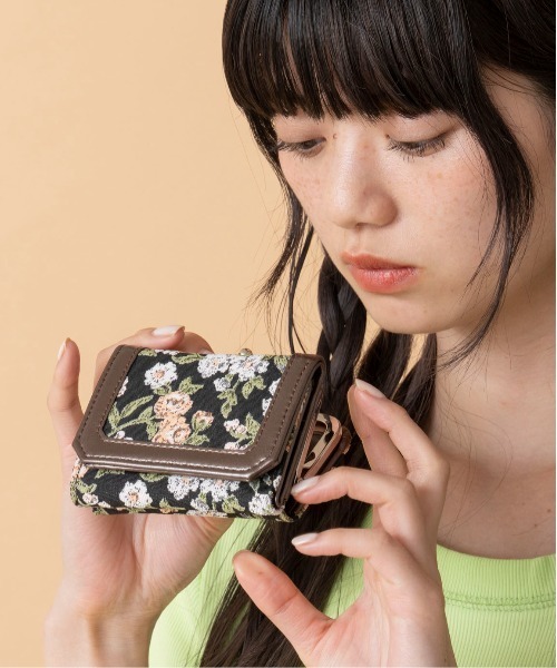 Casselini（キャセリーニ）の「Casselini(キャセリーニ)ジャガードウォレット（財布・レディース・サックスブルー/オレンジ/ブラック/ベージュ/グレー/ピンク・FREE）」の14枚目の写真