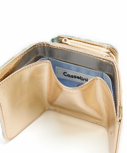 Casselini（キャセリーニ）の「Casselini(キャセリーニ)ジャガードウォレット（財布・レディース・サックスブルー/オレンジ/ブラック/ベージュ/グレー/ピンク・FREE）」の17枚目の写真