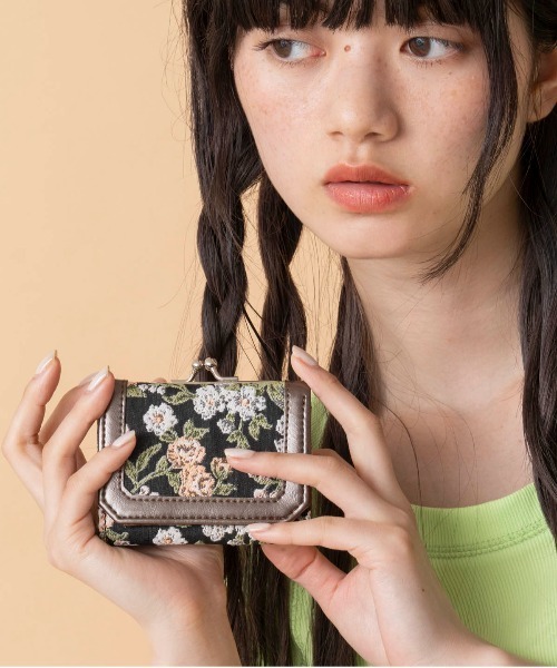 Casselini（キャセリーニ）の「Casselini(キャセリーニ)ジャガードウォレット（財布・レディース・サックスブルー/オレンジ/ブラック/ベージュ/グレー/ピンク・FREE）」の13枚目の写真