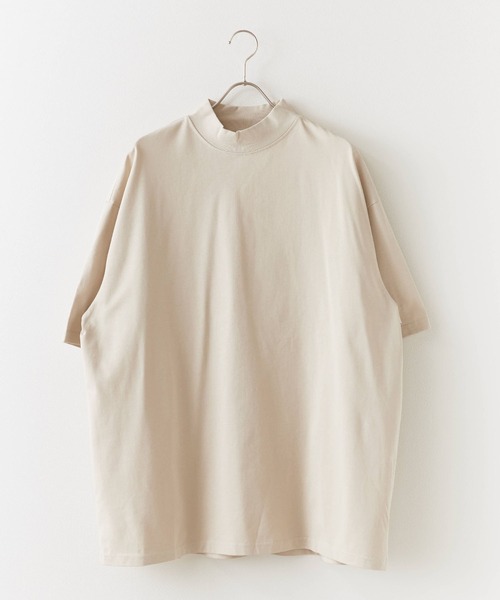 Theater code(シアターコード)の「Basic Mock Neck Design T-Shirt / ベーシック モックネックデザインTシャツ(Tシャツ/カットソー・メンズ・ブラック/アッシュグレー/ホワイト/カーキ/ダークグレー・M/L)」の5枚目の写真