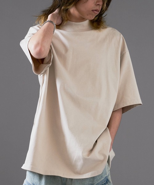 Theater code(シアターコード)の「Basic Mock Neck Design T-Shirt / ベーシック モックネックデザインTシャツ(Tシャツ/カットソー・メンズ・ブラック/アッシュグレー/ホワイト/カーキ/ダークグレー・M/L)」の19枚目の写真