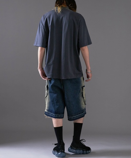 Theater code(シアターコード)の「Basic Mock Neck Design T-Shirt / ベーシック モックネックデザインTシャツ(Tシャツ/カットソー・メンズ・ブラック/アッシュグレー/ホワイト/カーキ/ダークグレー・M/L)」の17枚目の写真