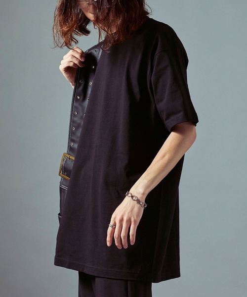 Theater code(シアターコード)の「Basic Mock Neck Design T-Shirt / ベーシック モックネックデザインTシャツ(Tシャツ/カットソー・メンズ・ブラック/アッシュグレー/ホワイト/カーキ/ダークグレー・M/L)」の8枚目の写真