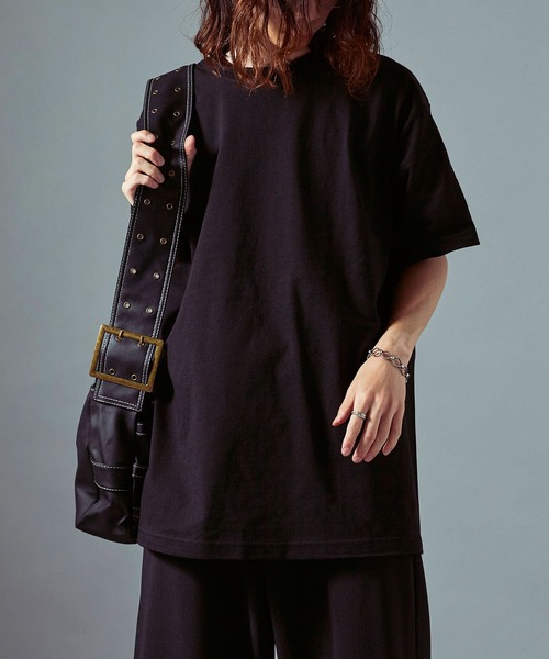 Theater code(シアターコード)の「Basic Mock Neck Design T-Shirt / ベーシック モックネックデザインTシャツ(Tシャツ/カットソー・メンズ・ブラック/アッシュグレー/ホワイト/カーキ/ダークグレー・M/L)」の7枚目の写真