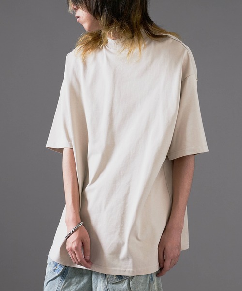 Theater code(シアターコード)の「Basic Mock Neck Design T-Shirt / ベーシック モックネックデザインTシャツ(Tシャツ/カットソー・メンズ・ブラック/アッシュグレー/ホワイト/カーキ/ダークグレー・M/L)」の12枚目の写真