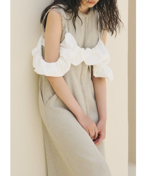 ノートルエモア　ruffled wave frill NOTREémorワンピ NOTREemor（ノートルエモア）の「ruffled wave frill dress