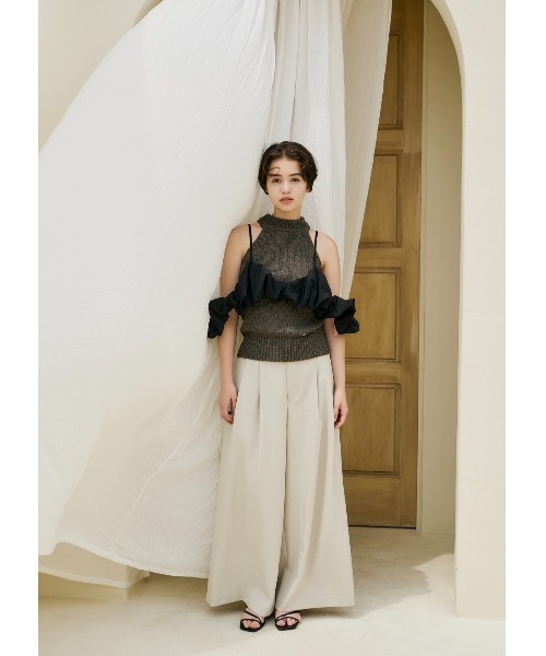 NOTREemor（ノートルエモア）の「shell silhouette bustier（ワンピース・レディース・ブラック/ライトベージュ/ホワイト系その他・FREE）」の6枚目の写真