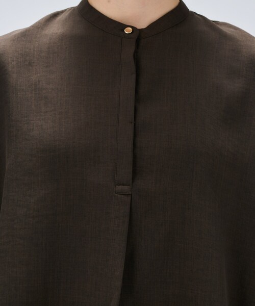 cloenc（クロエンス）の「【セットアップ／手洗い可】ドライタッチバルーンフォルムブラウス（シャツ/ブラウス・レディース・グレー/ダークブラウン/スミクロ・02）」の11枚目の写真