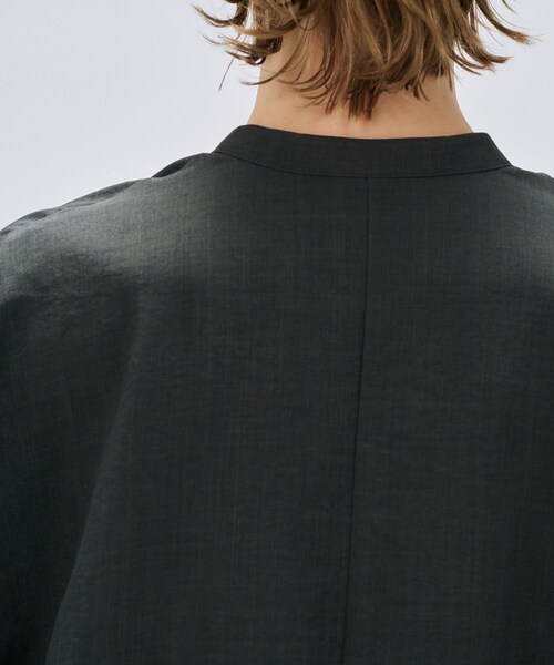 cloenc（クロエンス）の「【セットアップ／手洗い可】ドライタッチバルーンフォルムブラウス（シャツ/ブラウス・レディース・グレー/ダークブラウン/スミクロ・02）」の16枚目の写真