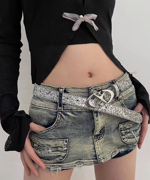 DIESEL レディース　グリッターベルト グリッター DIESEL(ディーゼル) 雑貨・小物(レディース) - 海外通販のBUYMA