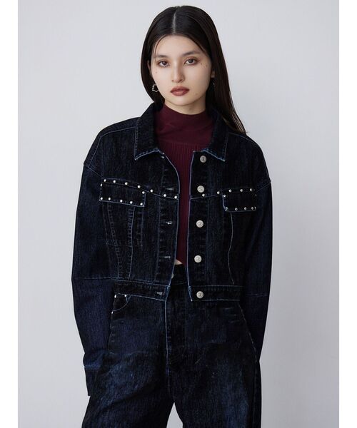 セール】【セットアップ対応】フロッキーデニムジャケット