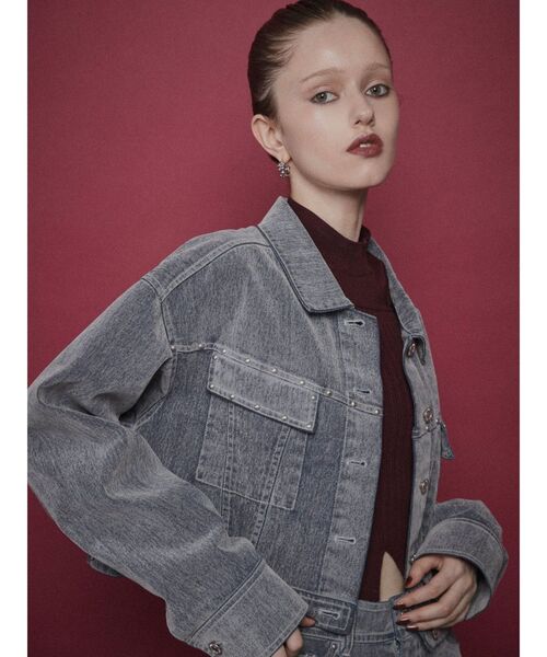 セール】【セットアップ対応】フロッキーデニムジャケット（デニム