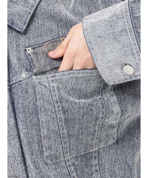 ムルーア セットアップ対応 フロッキーデニムジャケット セットアップ対応】フロッキーデニムジャケット（デニム