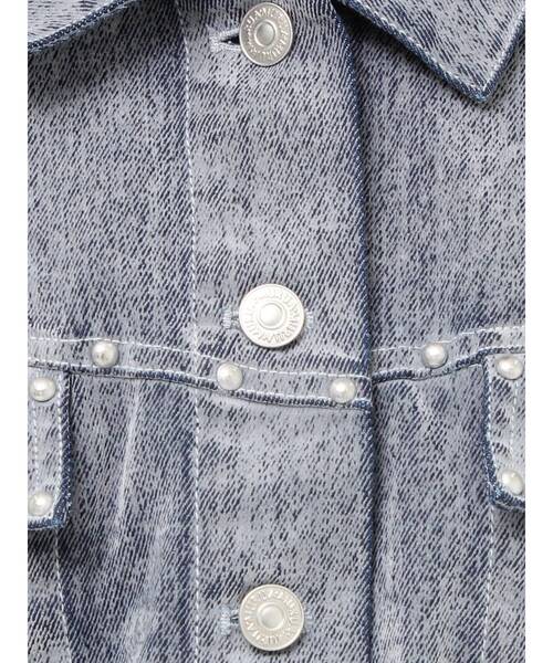 MURUA(ムルーア)の「【セットアップ対応】フロッキーデニムジャケット(デニムジャケット・レディース・グレー/ブラック/ボルドー・FREE)」の14枚目の写真