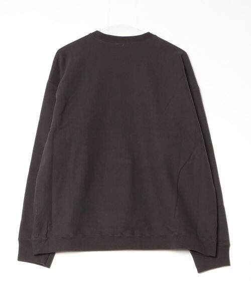 ATON（エイトン）の「【ATON】 NATURAL DYED URAKE OVERSIZED SWEAT SHIRT（スウェット・メンズ・ライトグレー/グリーン/チャコールグレー・6/4）」の4枚目の写真