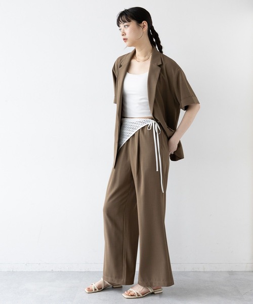 RAGEBLUE（レイジブルー）の「ハーフスリーブルーズジャケット/セットアップ対応（テーラードジャケット・レディース・ブラック/グレー系/ブラウン/イエロー系・FREE）」の22枚目の写真