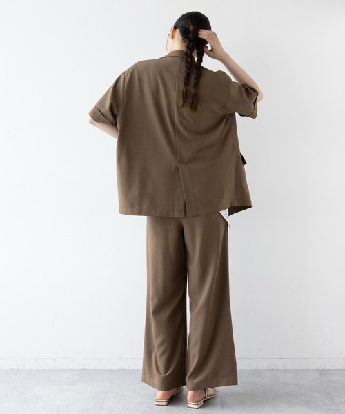 RAGEBLUE（レイジブルー）の「ハーフスリーブルーズジャケット/セットアップ対応（テーラードジャケット・レディース・ブラック/グレー系/ブラウン/イエロー系・FREE）」の21枚目の写真