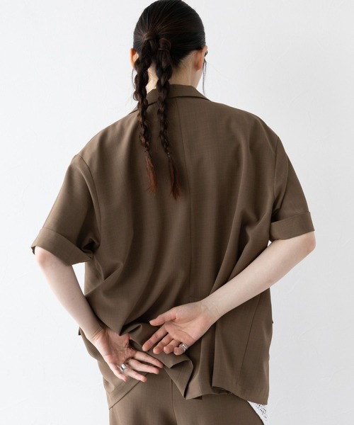 RAGEBLUE（レイジブルー）の「ハーフスリーブルーズジャケット/セットアップ対応（テーラードジャケット・レディース・ブラック/グレー系/ブラウン/イエロー系・FREE）」の19枚目の写真