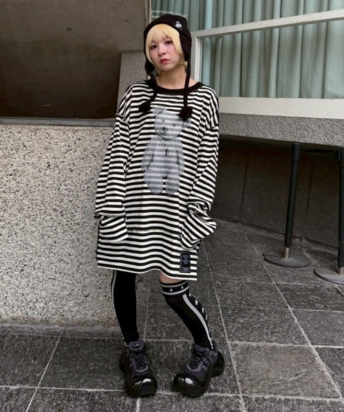 Candy Stripper（キャンディストリッパー）の「CND DEVIL ビーニー（ニットキャップ/ビーニー・レディース・アイボリー/ブラック・FREE）」の9枚目の写真