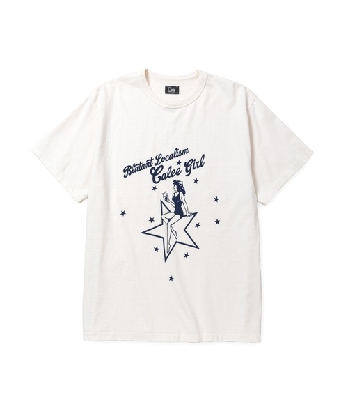 CALEE(キャリー)の「BINDER NECK CAL GIRL VINTAGE TEE(Tシャツ/カットソー・メンズ・ミント/ブラック/ホワイト・LARGE/MEDIUM/X-LARGE)」の2枚目の写真