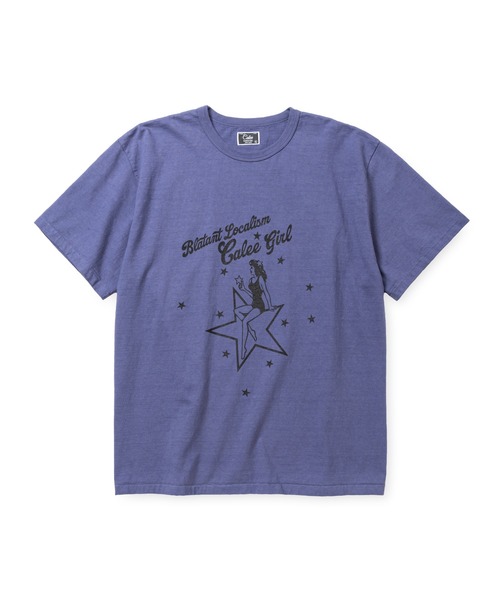 CALEE(キャリー)の「BINDER NECK CAL GIRL VINTAGE TEE(Tシャツ/カットソー・メンズ・ミント/ブラック/ホワイト/ダークパープル・LARGE/MEDIUM/X-LARGE/XX-LARGE)」の4枚目の写真