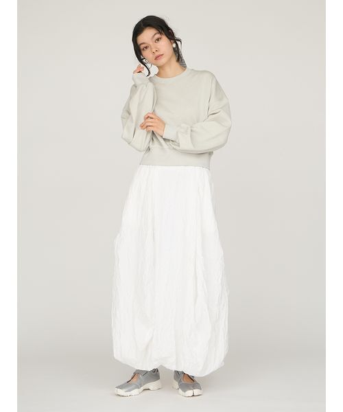 emmi(エミ)の「ワッシャーバルーンスカート(スカート・レディース・ライム/ブラック/オフホワイト・0/1)」の18枚目の写真