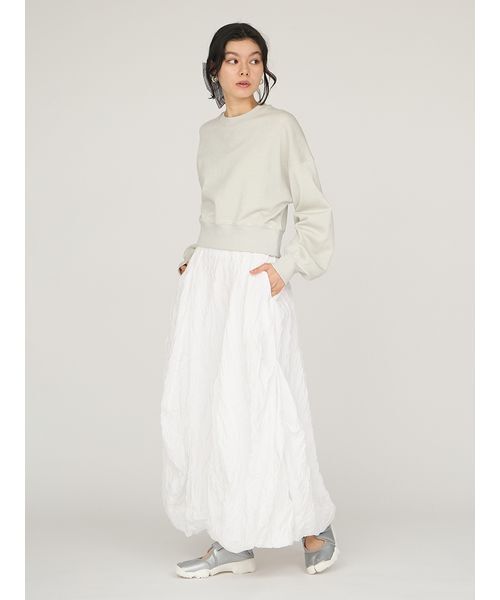 emmi(エミ)の「ワッシャーバルーンスカート(スカート・レディース・ライム/ブラック/オフホワイト・0/1)」の19枚目の写真