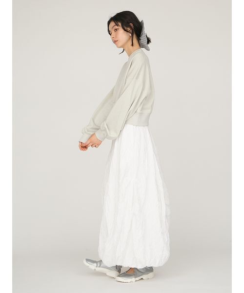 emmi(エミ)の「ワッシャーバルーンスカート(スカート・レディース・ライム/ブラック/オフホワイト・0/1)」の22枚目の写真