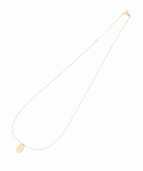 Lilas オーバルテクスチャーモチーフ50cmネックレス