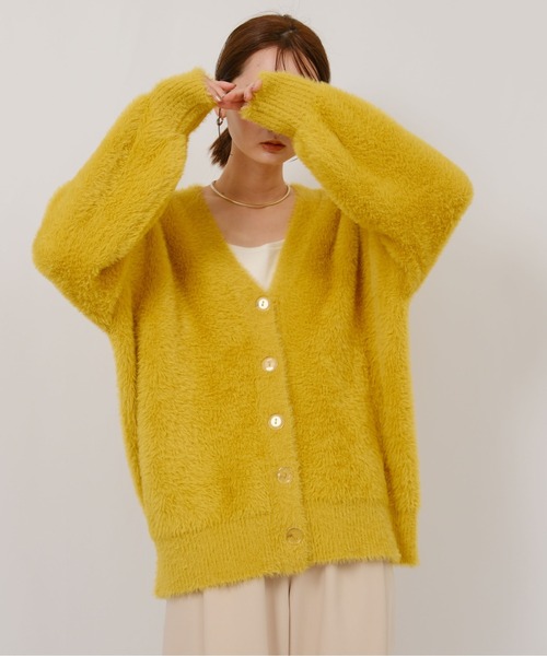 フェザーヤーンカーディガン Palm Riche│Eimee Law & LHELBIE 公式