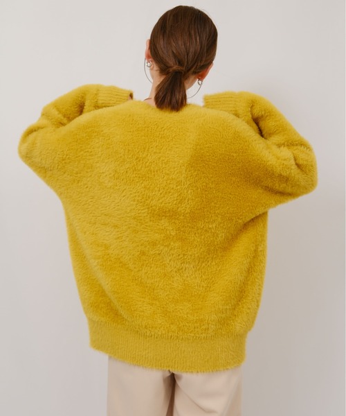 ロージーモンスター　スケスケカーディガン　ライムイエロー　新品 フェザーヤーンカーディガン Palm Riche│Eimee Law & LHELBIE 公式