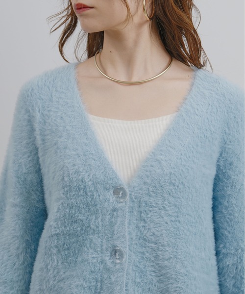 Stone  水色カーディガン セール】 Popin' sweater cardigan （カーディガン・ボレロ）｜three