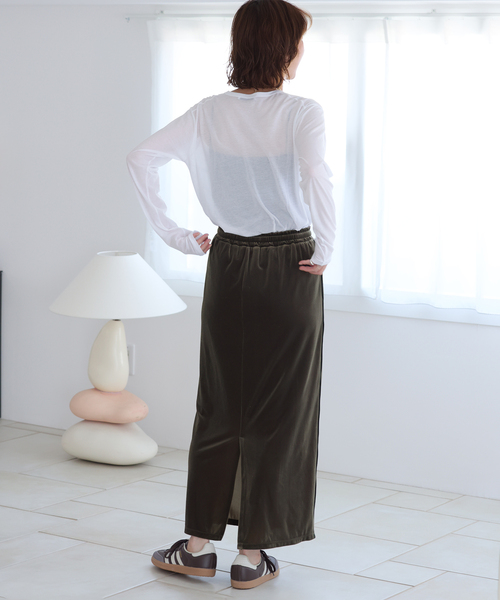 セール】ベロアコードライントラックスカート（スカート）｜JOURNAL