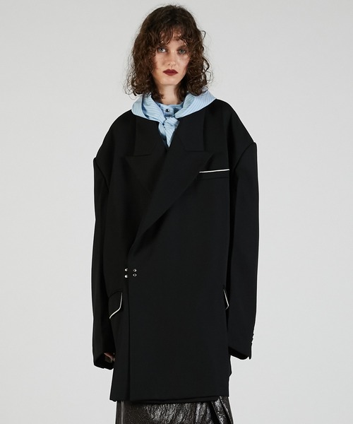 PRANK PROJECT(プランクプロジェクト)の「スーパービッグジャケット / Super big jacket(テーラードジャケット・レディース・ブラック/カーキ/グレー・FREE)」の2枚目の写真