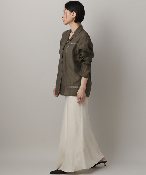 A part by（アパートバイ）の「カトリーヌサテンナロースカート（スカート・レディース・ボルドー/ネイビー/アイボリー/ベージュ系その他・SMALL/MEDIUM）」の10枚目の写真