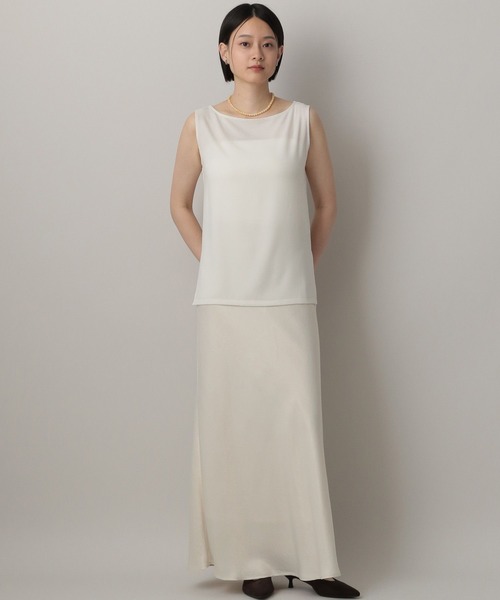 A part by（アパートバイ）の「カトリーヌサテンナロースカート（スカート・レディース・ボルドー/ネイビー/アイボリー/ベージュ系その他・SMALL/MEDIUM）」の11枚目の写真