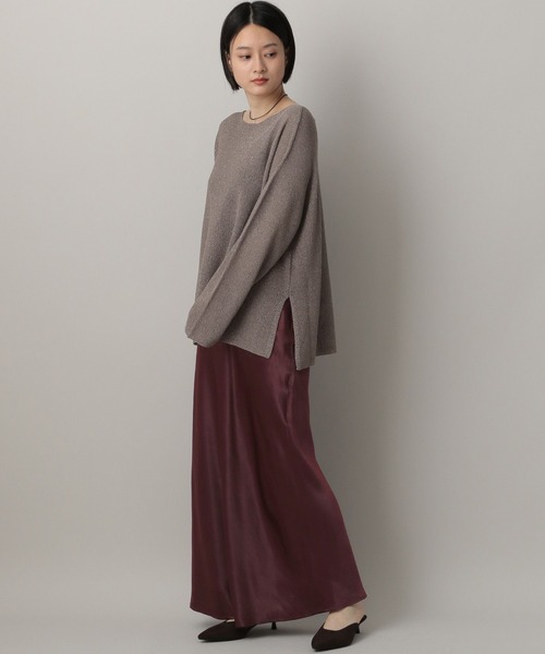 A part by（アパートバイ）の「カトリーヌサテンナロースカート（スカート・レディース・ボルドー/ネイビー/アイボリー/ベージュ系その他・SMALL/MEDIUM）」の18枚目の写真