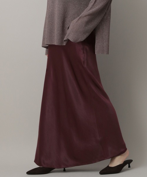 A part by（アパートバイ）の「カトリーヌサテンナロースカート（スカート・レディース・ボルドー/ネイビー/アイボリー/ベージュ系その他・SMALL/MEDIUM）」の20枚目の写真