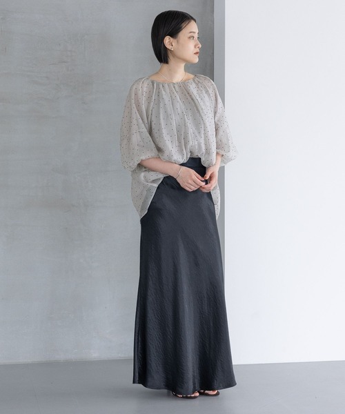 新品☆　A part by lowrys カトリーヌサテンナロースカート セール】カトリーヌサテンナロースカート（スカート）｜A part by
