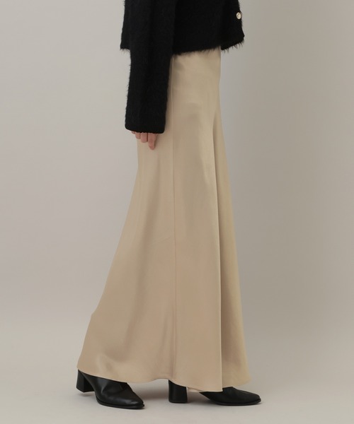 A part by（アパートバイ）の「カトリーヌサテンナロースカート（スカート・レディース・ボルドー/ネイビー/アイボリー/ベージュ系その他・SMALL/MEDIUM）」の6枚目の写真