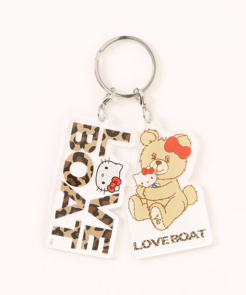 ELLY グリッターキーホルダー 白LOVE 星キーホルダー グリッター