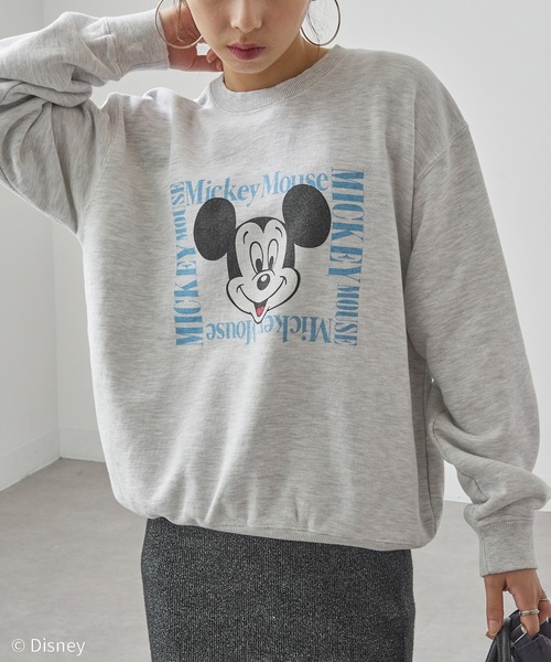 GOOD ROCK SPEED（グッドロックスピード）の「【GOOD ROCK SPEED】Disney / Mickey Mouse ミッキーマウス / ヴィンテージライク クルーネックスウェット（スウェット・レディース・イエロー/アッシュ/チャコールグレー・FREE）」の19枚目の写真
