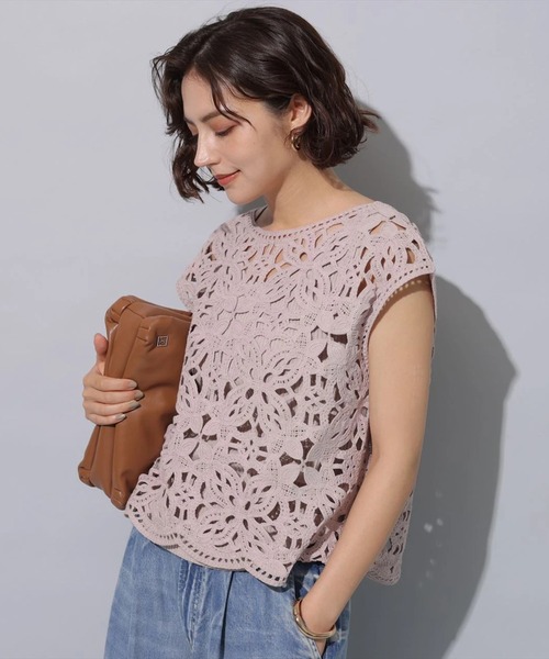 美品 Arpege story エンブロイダリー半袖ブラウス Sサイズ 白 エンブロイダリー半袖ブラウス | シャツ・ブラウス | Arpege