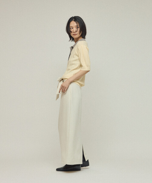 Firsthand（ファーストハンド）の「Firsthand/ファーストハンド ダブルクロス タイトスカート（スカート・レディース・ブラック/オフホワイト・S/M）」の5枚目の写真